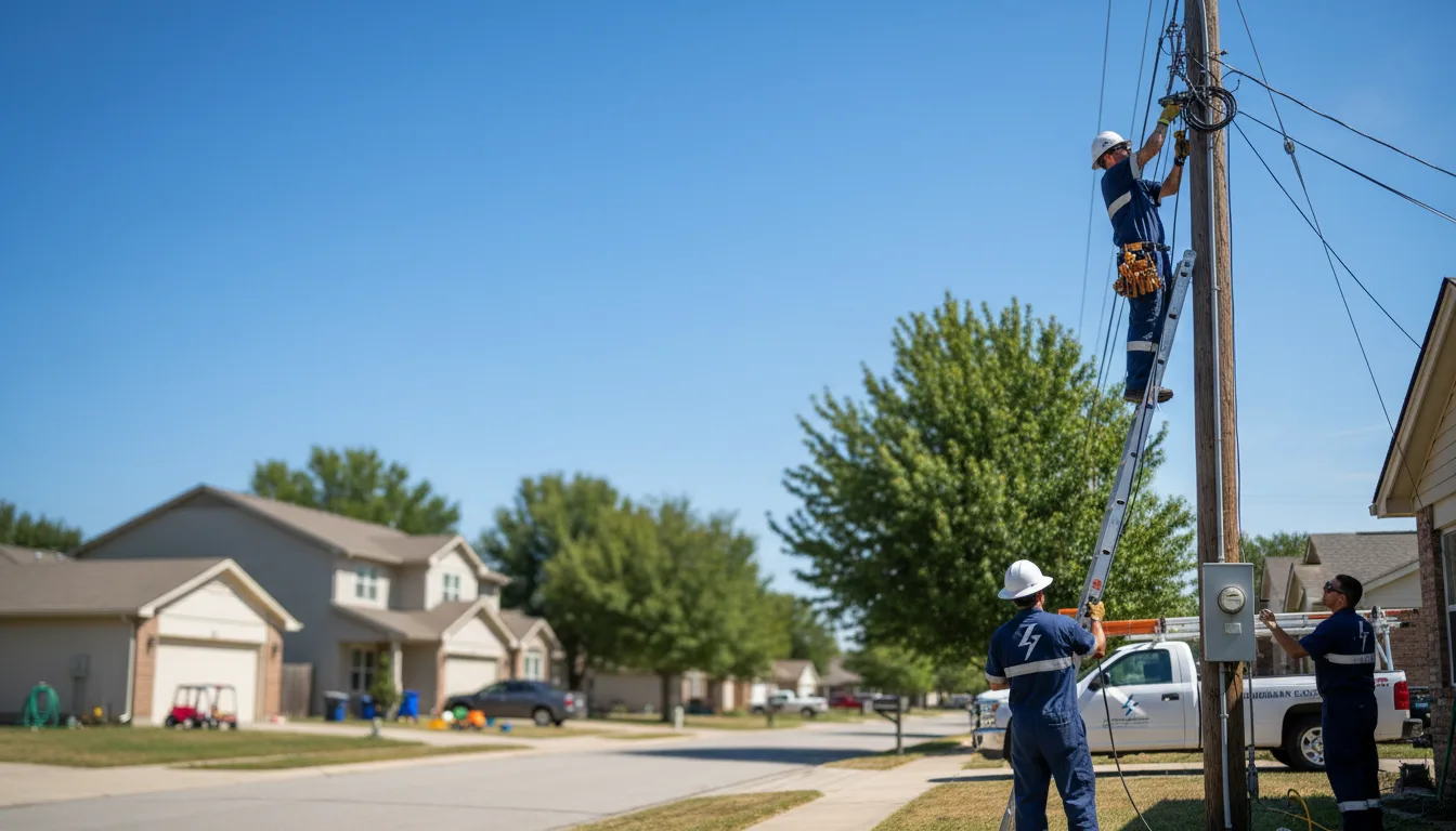 Residential electrician providing installation services in Kempton, IL